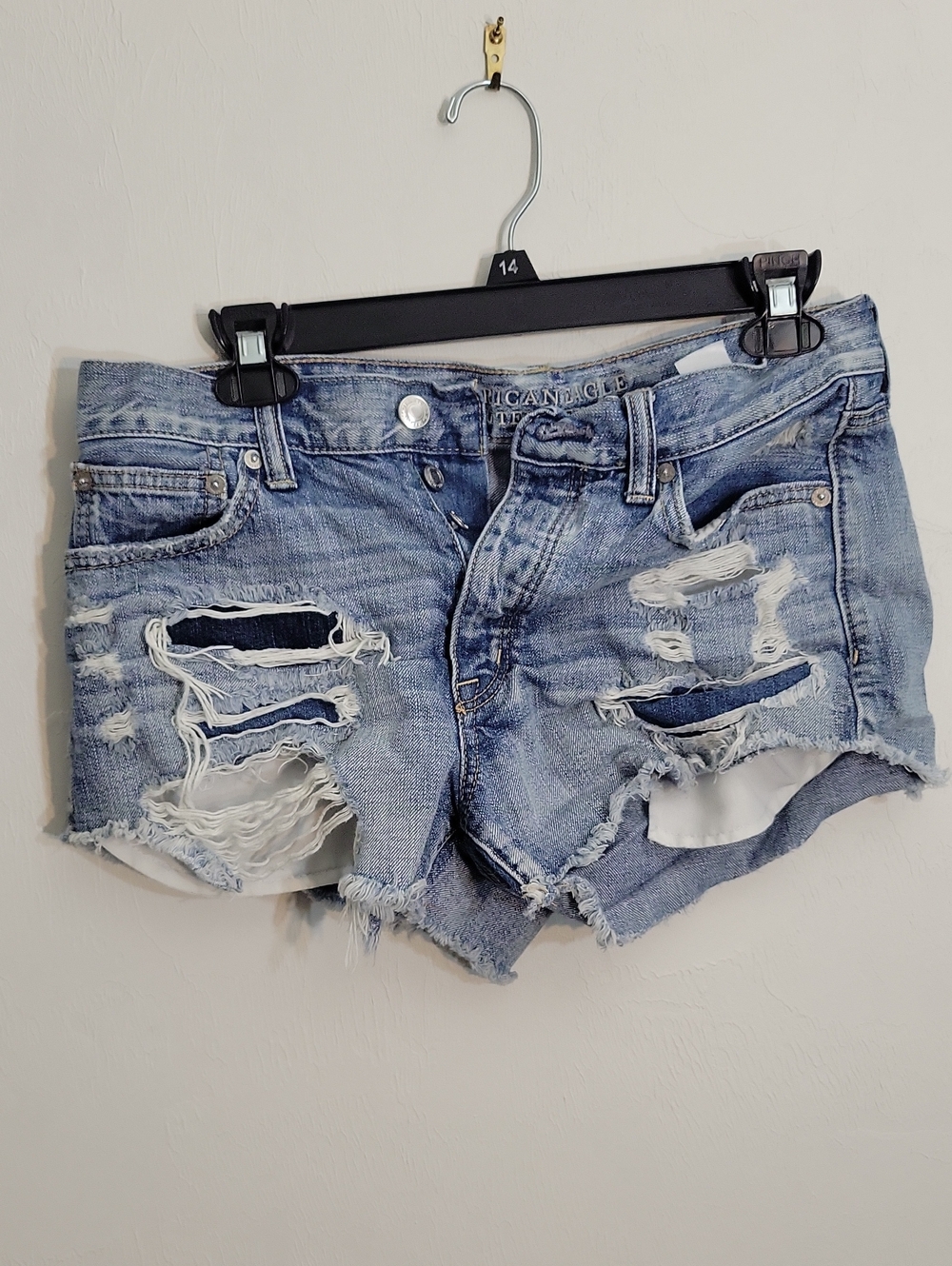 American Eagle Outfitters Light Blue Denim Jean Shorts